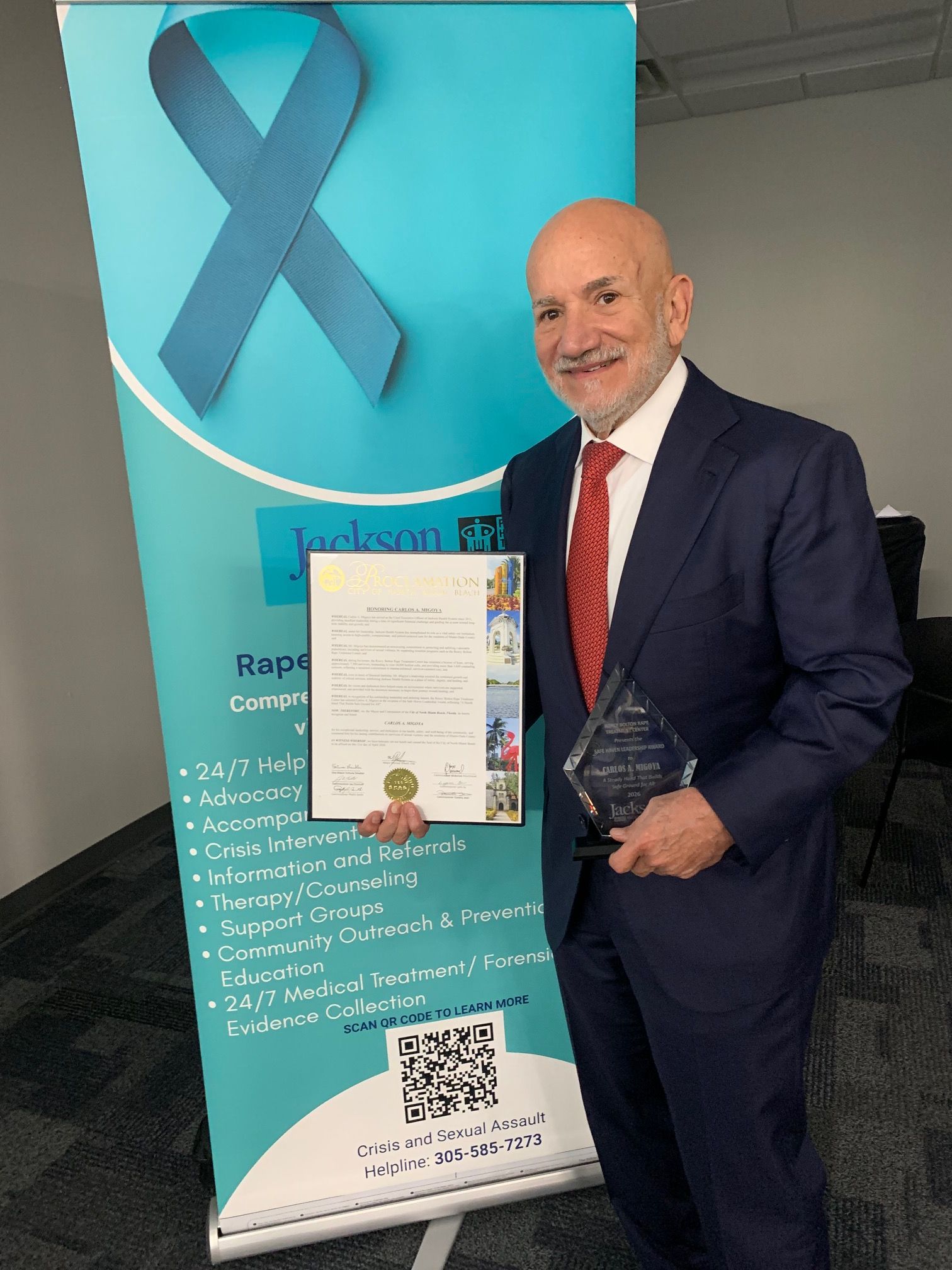 Honorable Daniela Jean proclaims 'Migoya Day' in the City of North Miami Beach, honoring Carlos A. Migoya