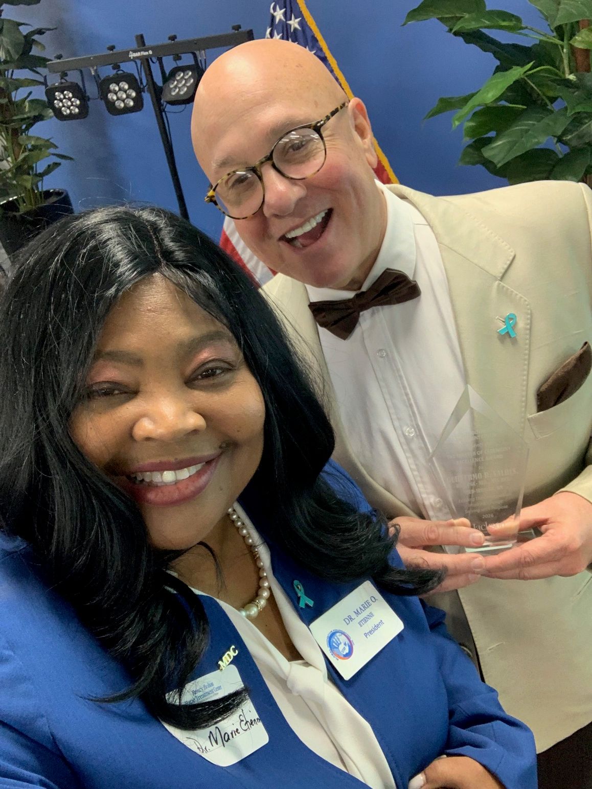 Dr. Marie O. Etienne and Dr. Guillermo R. Valdes at the 2026 SAAM Symposium